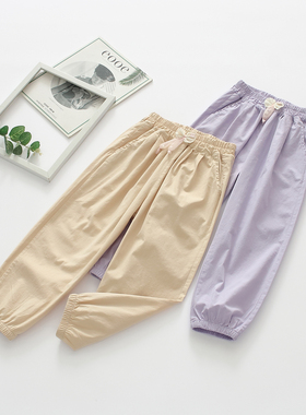 非常小鱼85392儿童裤子宝宝防蚊裤夏季新款薄款长裤大童110-150