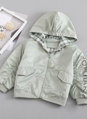 非常小鱼60799新款秋季女童纯棉洋气双层连帽开衫外套上衣100-140