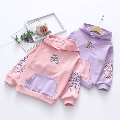 非常小鱼秋季女童棉布休闲卫衣