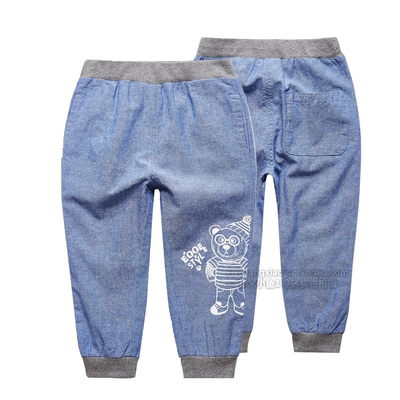 男童薄款纯棉透气收口空调裤