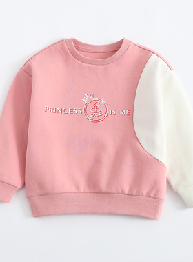 非常小鱼61142新款春季女童针织纯棉时尚儿童宽松T恤上衣100-140