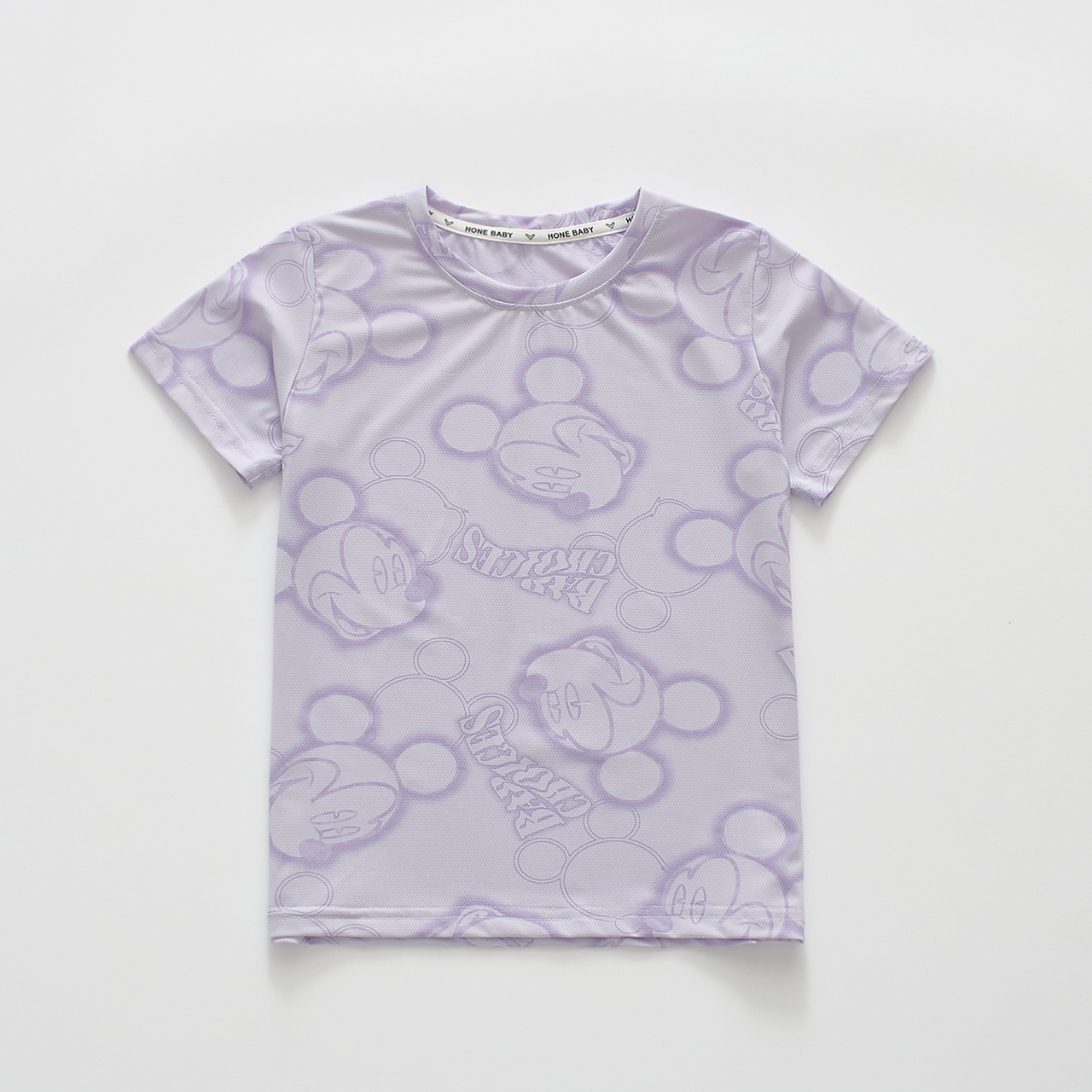 非常小鱼女童圆领花T恤