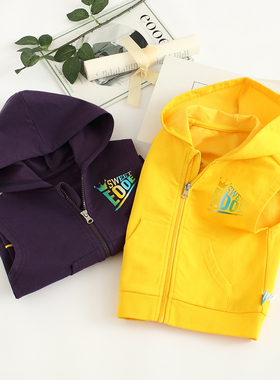 非常小鱼60155新款春季男女童针织纯棉卫衣马甲背心外套90-130