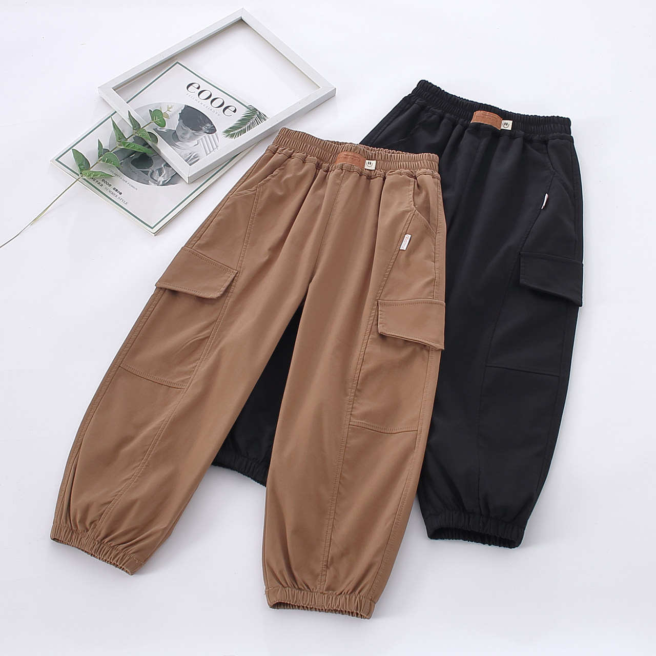 非常小鱼长裤工装裤面料舒服