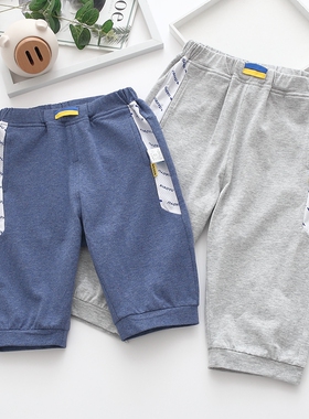 非常小鱼81303男童清仓夏季针织纯棉透气凉快吸汗七分中裤90-130