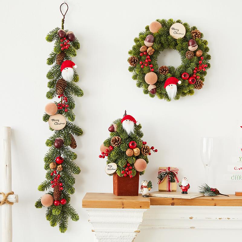 圣诞装饰日韩风小圣诞树桌面摆件