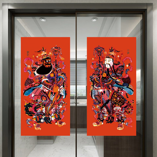 2026年新年中国风高档文创门神马年传统门神将门贴饰过年门贴