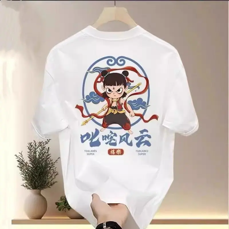 2025新款夏季青少年短袖t恤男潮牌时尚休闲半袖上衣服潮流打底衫