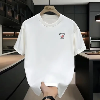 印花港风短袖t恤男夏季潮牌ins情侣美式小众设计感舒适潮流重磅