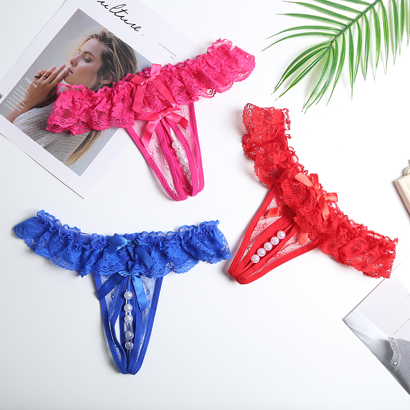 免脱全透明珍珠按摩开裆情趣内裤