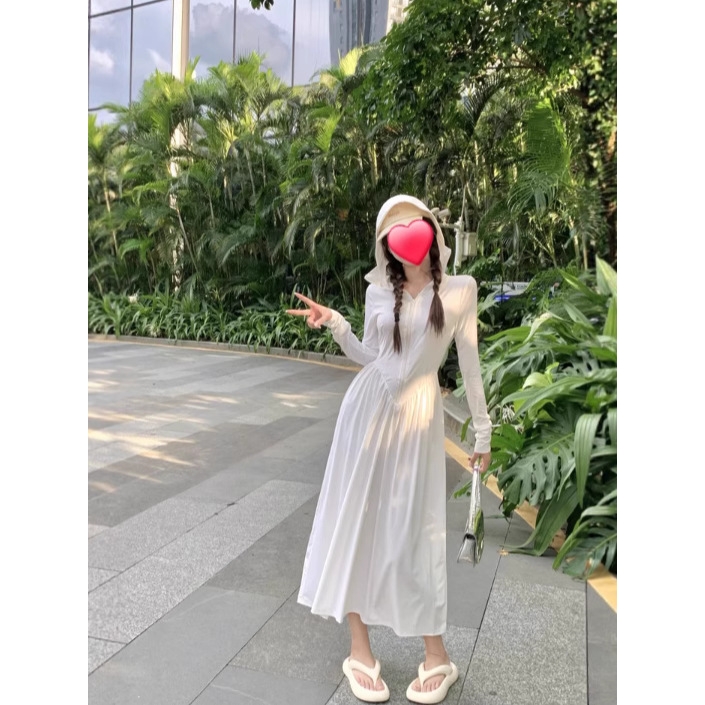 晒衣长款全身连衣裙女2025夏季新款防晒裙防紫外线修身显瘦防晒服