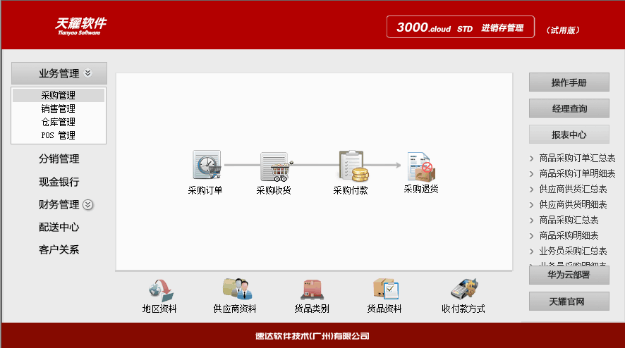 速达天耀3000.cloudSTD进销存财务软件带云服务器报表一