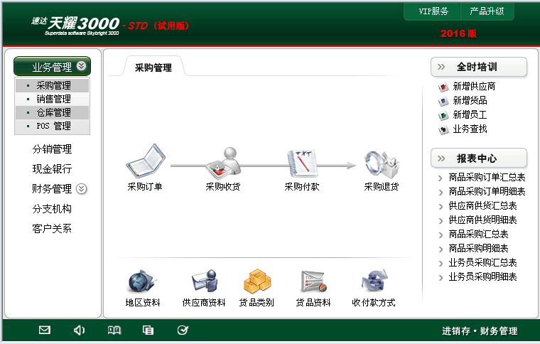 速达天耀3000std进销存软件财务报表一体客户关系企业永久用户