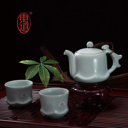 正品东道汝窑福禄寿套装功夫茶具礼品限量版礼盒装限时顺丰包邮