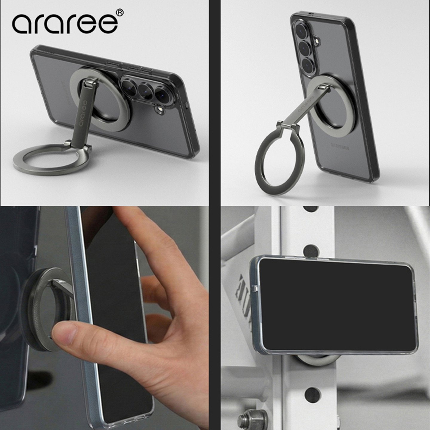 韩国araree磁吸手机支架可拆卸