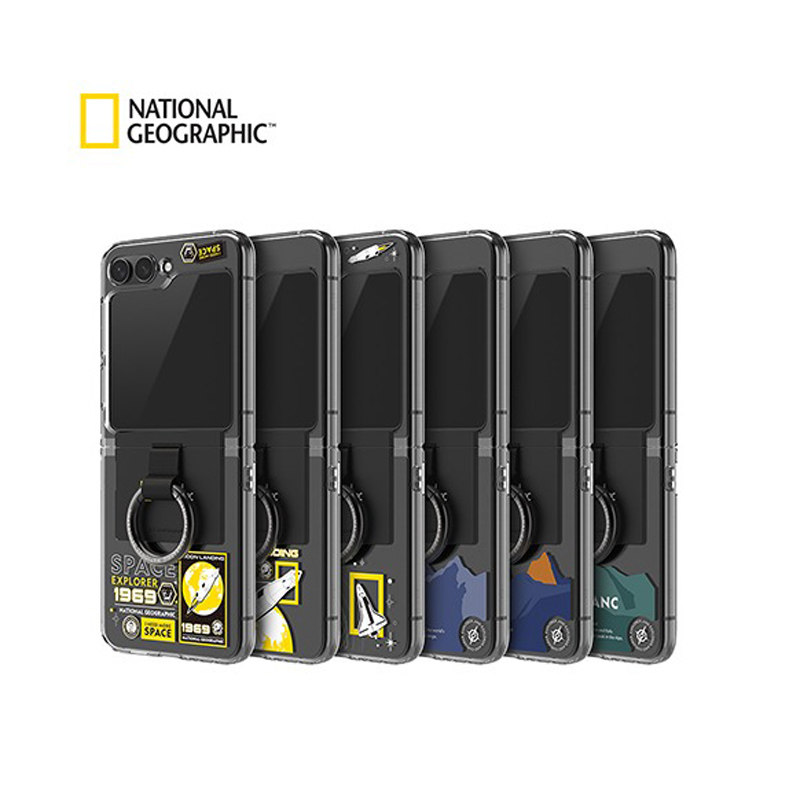 国家地理适用三星z flip7手机壳经典火山图珠峰拼图保护套超薄透明硬壳zflip7创意指环挂钩时尚户外flip6