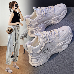 增高跑步休闲运动鞋 女春秋ins潮复古2025新款 厚底炸街老爹鞋 爆款