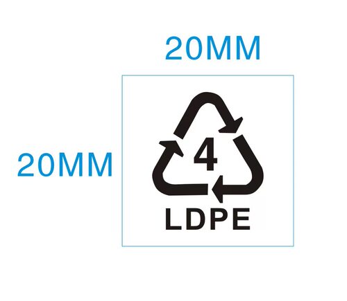 出口循环标贴 透明04 OPP袋4LDPE环保日文回收图标贴纸标签不干胶