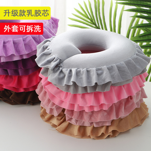 美容院趴枕护脸橡胶枕美体美容床床罩按摩洞枕头舒适拆洗乳胶枕