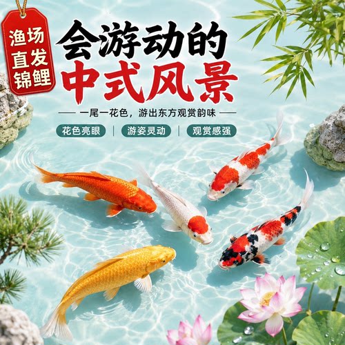 渔场直发锦鲤鱼观赏鱼冷水鱼金鱼
