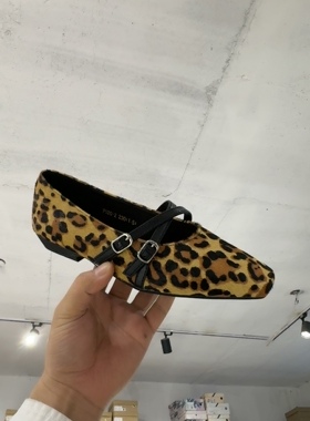 -18 豆7020-2马毛牛皮玛丽珍女鞋