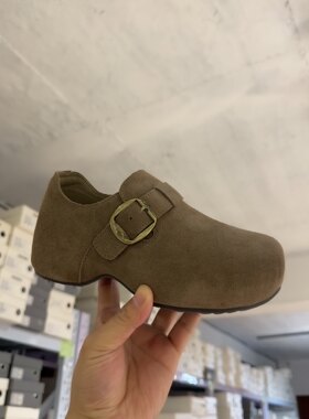 W韩1035牛皮勃肯女鞋