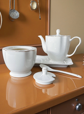 纯白色陶瓷调料罐家用厨房调味罐子创意盐罐调料盒装糖罐醋壶饭店