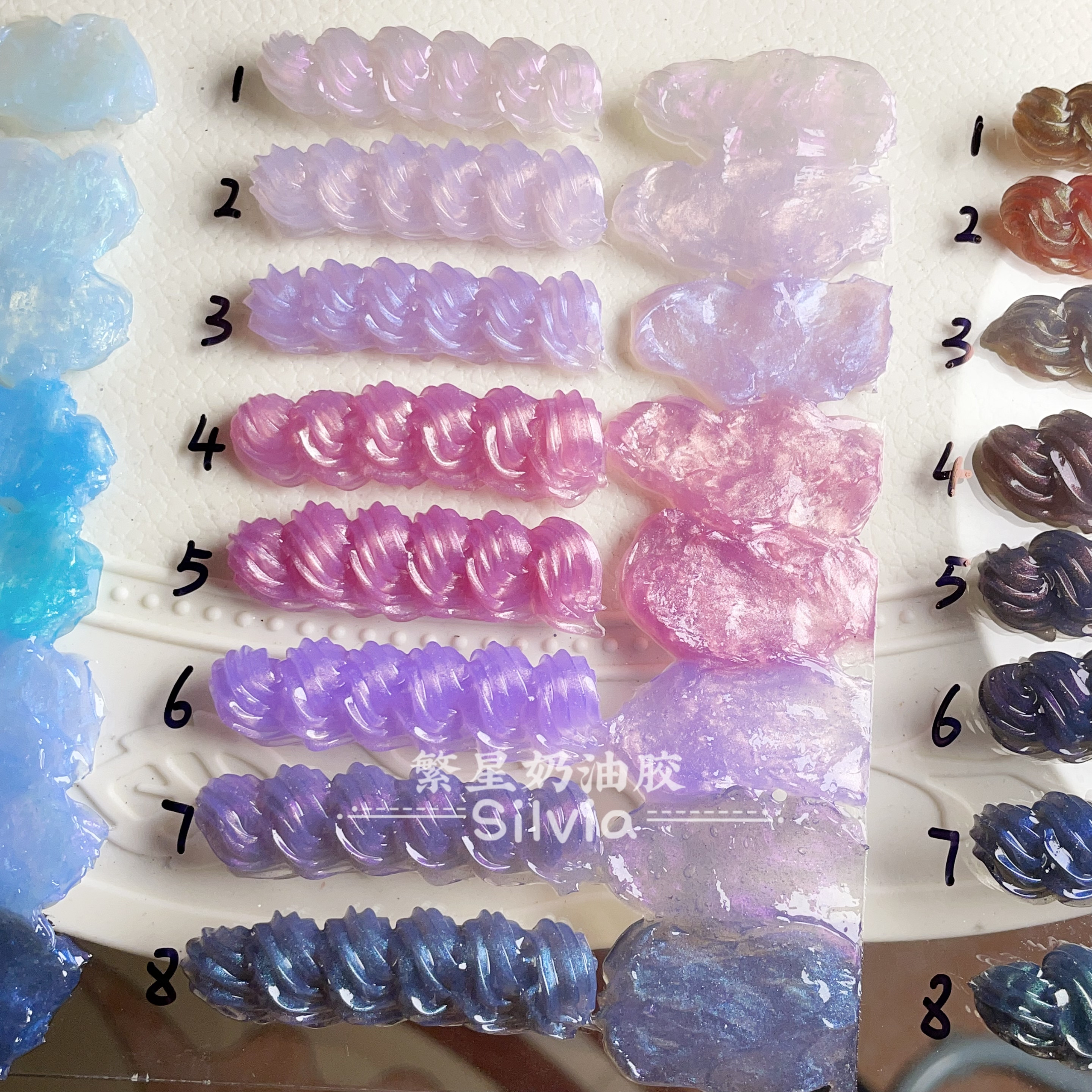 偏光紫色系奶油胶珠光水晶胶手机壳DIY咕卡发夹文具盒手工材料,玩具/童车/益智/积木/模型,奶油胶/树脂DIY配件,淘宝优惠券,粉丝福利购,淘宝优惠卷