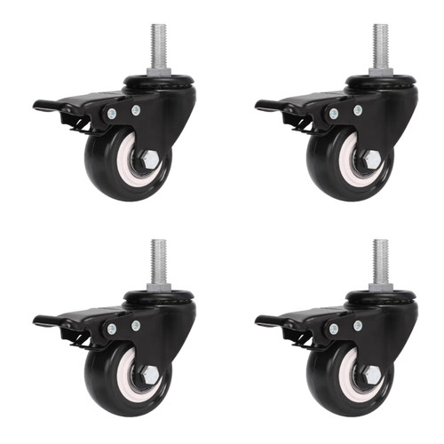 落地衣架专用M8带刹车静音轮