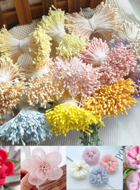 diy手缝花火柴头花蕊花心哑光