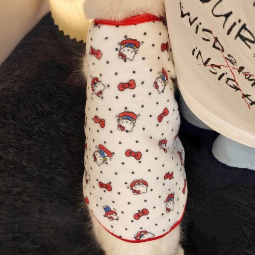 可爱猫咪衣服无袖背心式加绒保暖