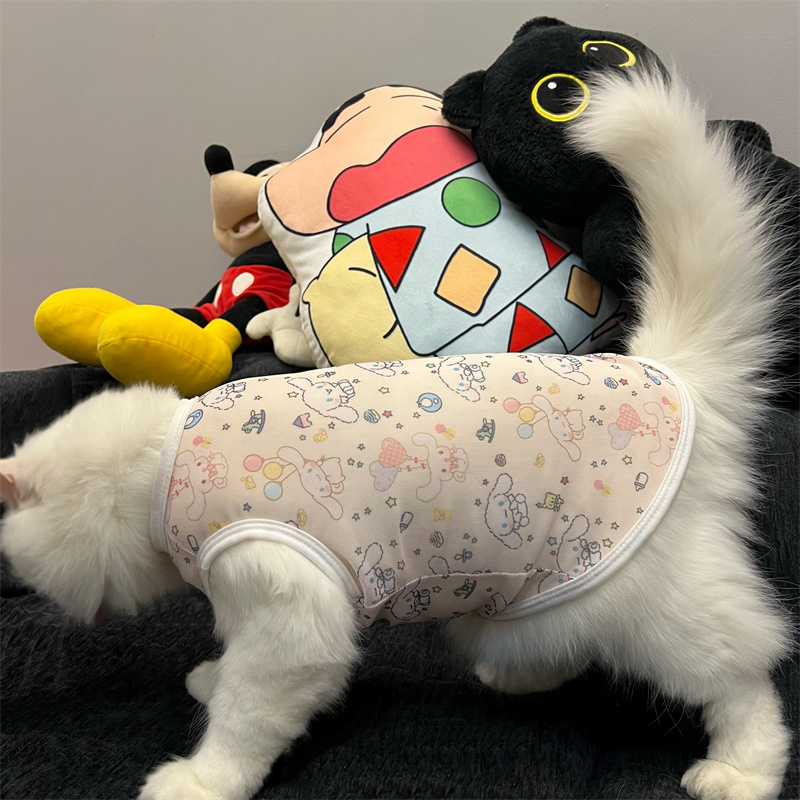 蜡笔小新猫咪衣服夏季透气背心