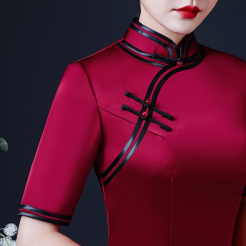 2026新款特价改良新式旗袍礼服妈妈婚礼装婚宴中国风连衣裙春季高