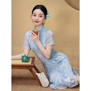 2026新款旗袍夏季高考改良年轻款少女新中式日常可穿素雅复古