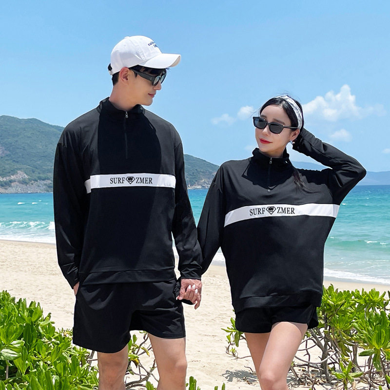 2026新款韩国潜水服女分体防晒泳衣长袖长裤水母衣速干显瘦冲浪服