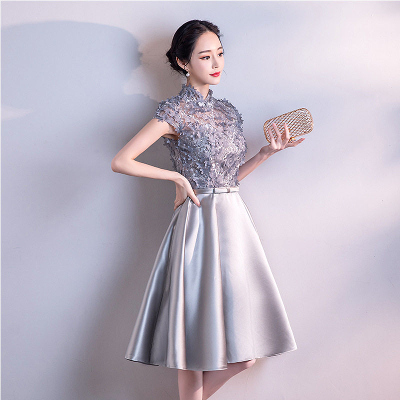 2026新款礼服裙女宴会气质简单大方端庄晚礼服长款显瘦伴娘连衣裙