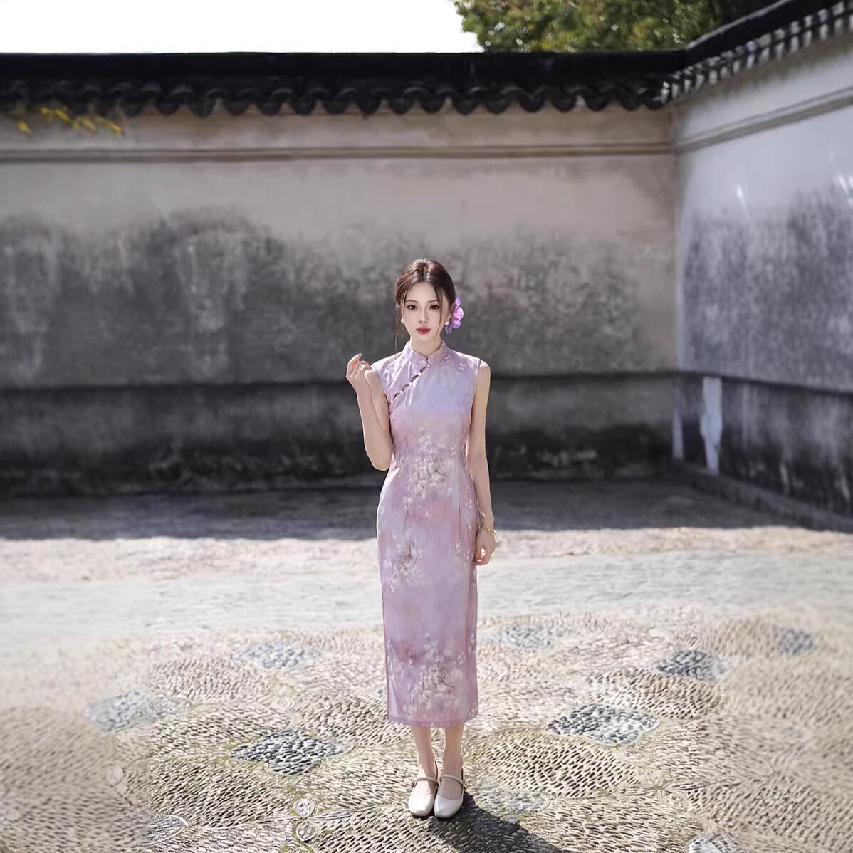 2026新款粉色无袖旗袍女新中式日常改良年轻款连衣裙夏季绝美
