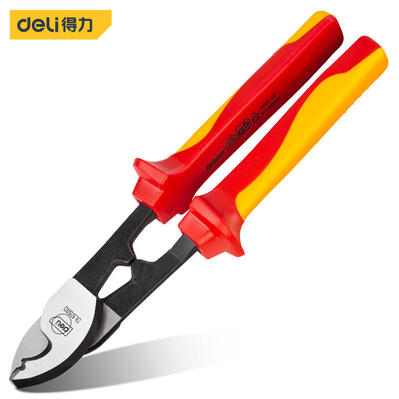 得力工具10寸绝缘电缆剪DL515110