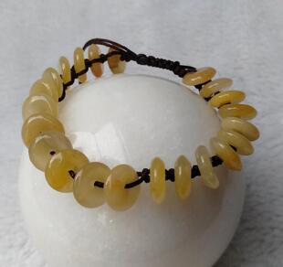 天然玉石手链三彩翡翠手串干青钱串子黄龙玉钱串子平安扣手链脚链