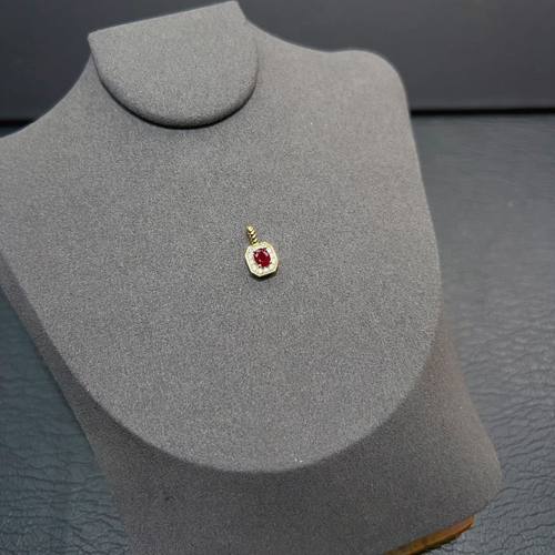 瑞耀珠宝红宝石吊坠925银