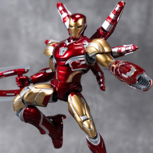 布鲁可钢铁侠积木人拼装潮玩漫威马克MK85超越版可动模型男孩礼物