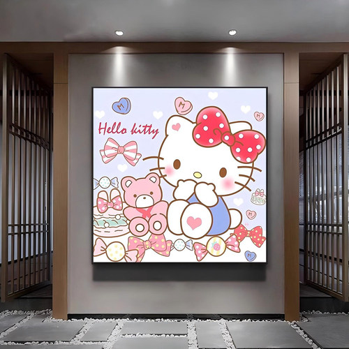 HelloKitty数字油画凯蒂猫