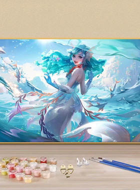 朵莉亚王者荣耀女英雄数字油画