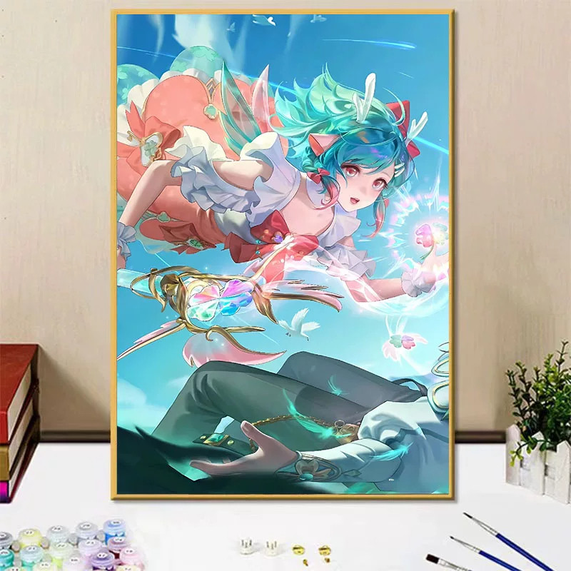瑶王者荣耀女英雄diy数字油画