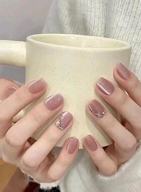 纯手工冰糖雪梨穿戴甲美甲贴片