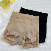 女 强力收腹提臀蕾丝边包臀小平角塑身短裤 秋冬新款 中腰三角收腹裤