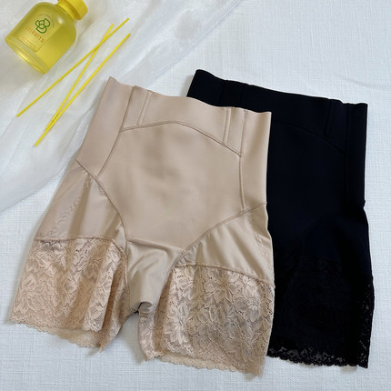 2026中腰平角收腹提臀塑身裤蕾丝边7A抗菌底裆安全防走光塑身打底