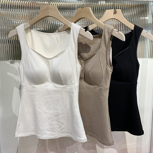 背心式 2025秋冬款 保暖一字领舒适有形聚拢长款 修身 文胸 保温杯薄款