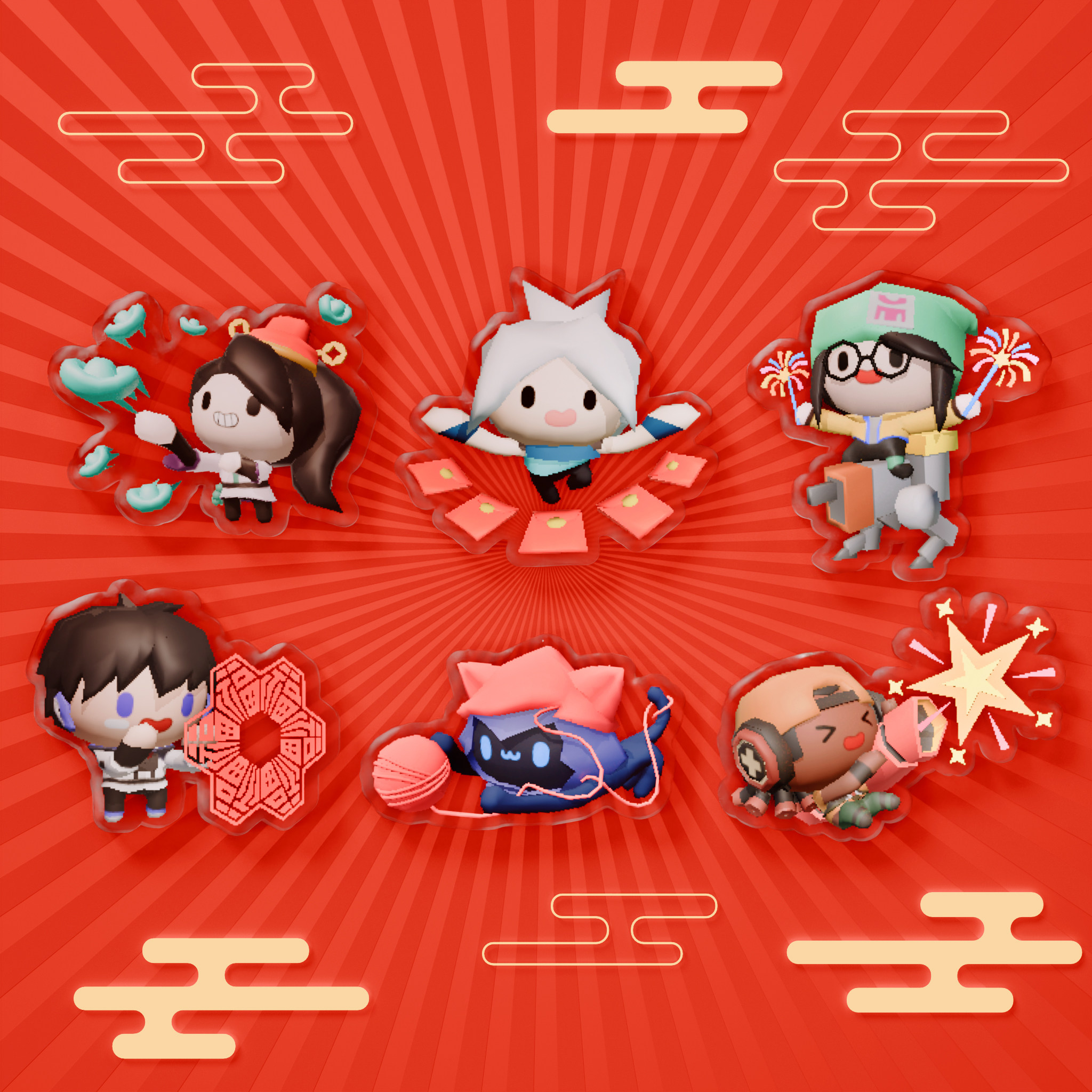 无畏契约3D表情包钥匙扣冰箱贴
