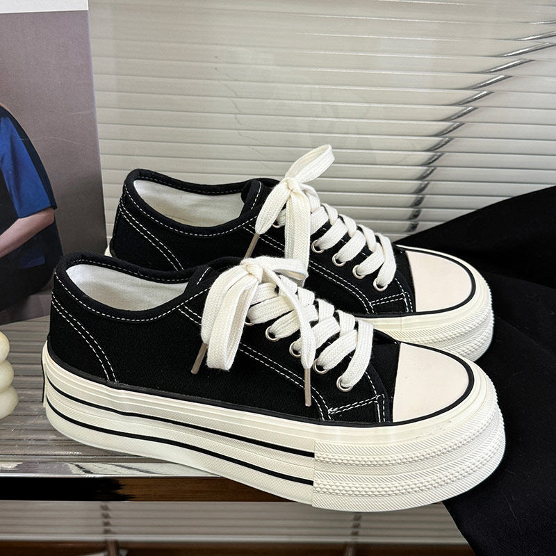 低帮圆头透气韩版轻便帆布鞋